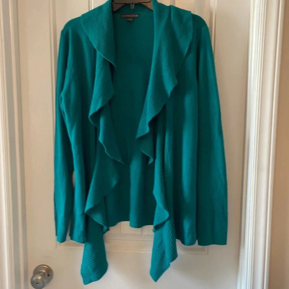 Covington Ruffle Shawl Cardigan size XL - Picture 1 of 2
